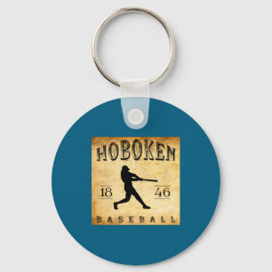 1846 Hoboken New Jersey Baseball  Keychain