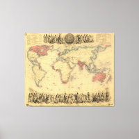1850’s Map of British Empire Throughout the World