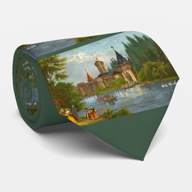 1850s print of Franzensburg Castle print Tie (Rolled)
