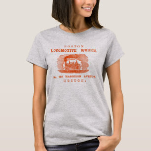 1852 Boston Locomotive Works, orange T-Shirt