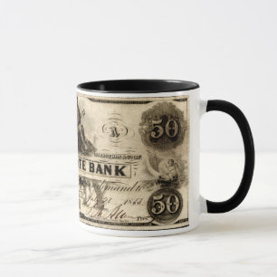 1853 Cochituate Fifty Dollar Note Mug