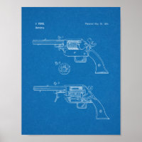1854 Gun Patent Art Drawing Print