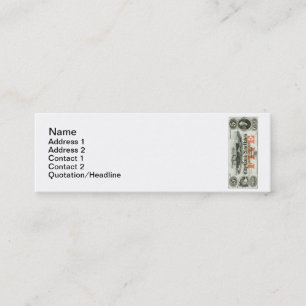 1855 New Haven Five Dollar Note Mini Business Card
