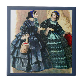 1858 fashion plate print tile