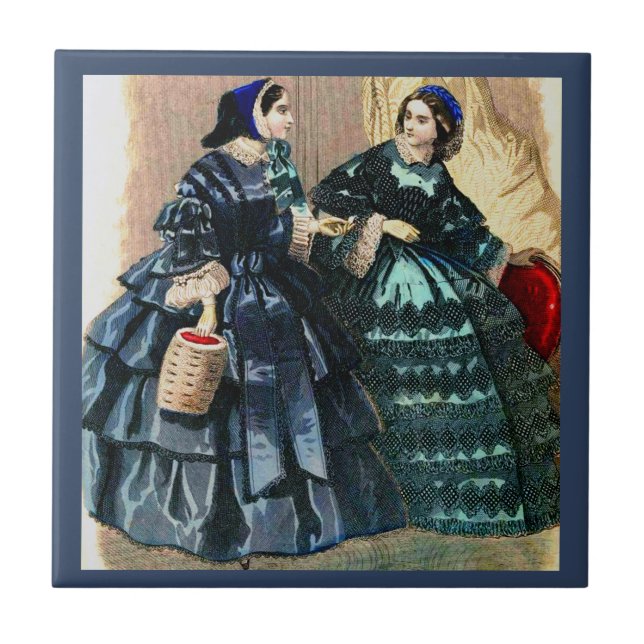 1858 fashion plate print  tile (Front)