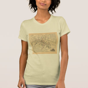 1858 Map: Itineraire des Omnibus dans Paris France T-Shirt