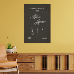 1858 US Patent 20144 - Colt Revolver Poster