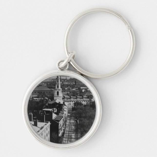1859:  A view of Boston from the State House Keychain (Front)