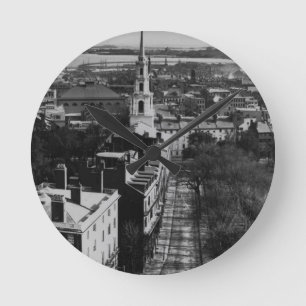 1859: A view of Boston from the State House Round Clock