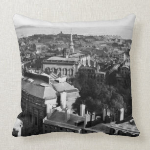 1859:  A view of Boston looking south Throw Pillow