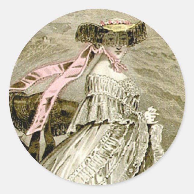 1859 Fashions Classic Round Sticker (Front)