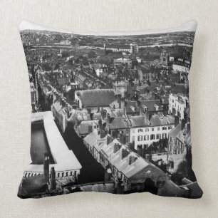 1859:  The city of Boston, Massachusetts Throw Pillow
