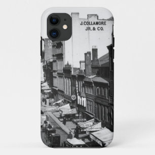 1859: Traffic and shops on Washington Street iPhone 11 Case