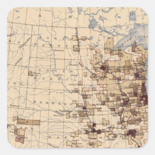 185 Value products/sq mile Square Sticker