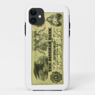 1860 Hingham Massachusetts Five Dollar Note iPhone 11 Case