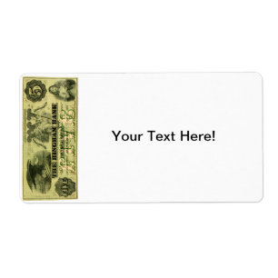 1860 Hingham Massachusetts Note à cinq dollars