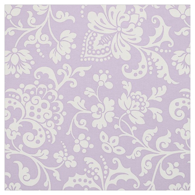 1860s Floral, Lavender Fabric (Swatch)