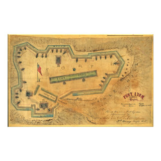 1862 Civil War Map Fort Lyon Alexandria Virginia Photo Print