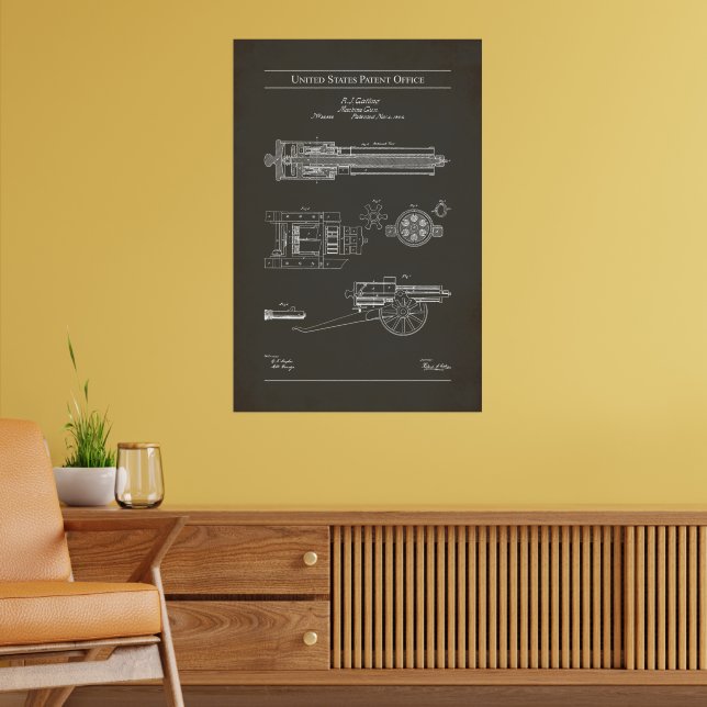 1862 US 36836 - Gatling Gun Poster (Living Room 2)