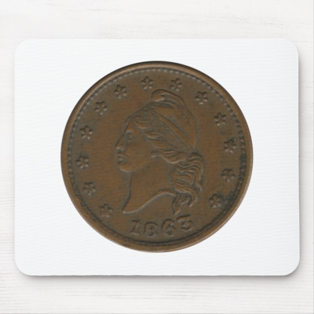 1863 Civil War Token Mouse Pad (Front)