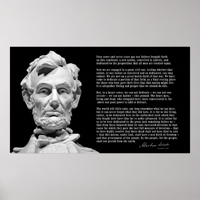 1863 GETTYSBURG ADDRESS POSTER (Front)