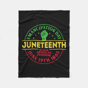 1865 Independence Day Black American Freedom Fleece Blanket