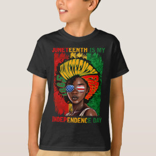 1865 Is My Independence Day American African Flag  T-Shirt