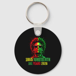 1865 juneteenth 161 years 2026 black history pride keychain