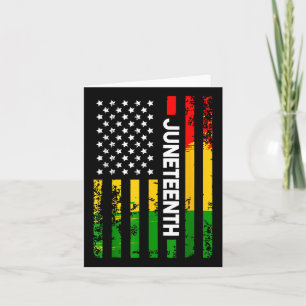 1865 Juneteenth Black History American Flag Africa Card