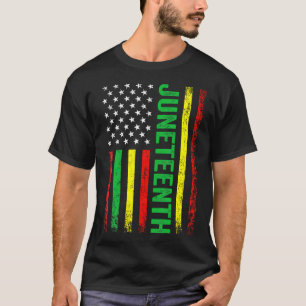 1865 Juneteenth Black History American Flag Africa T-Shirt