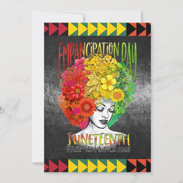 1865 Juneteenth black Independence Day  Invitation (Front)