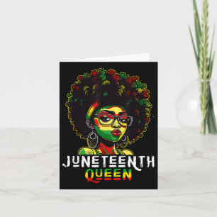 1865 Juneteenth Black Melanin Queen Natural Afro H Card