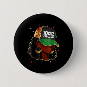 1865 Juneteenth Celebrate Freedom Day Womens Girls 2 Inch Round Button