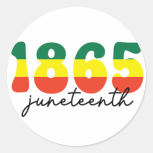 1865 Juneteenth Freedom Day Classic Round Sticker
