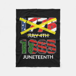 1865 - Not July 4th 1776 Independence Day Flag Fleece Blanket