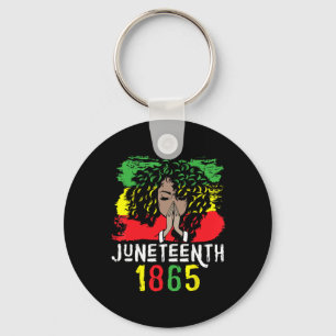 1865 Shirt Freedom Day Black Women Black Pride Keychain