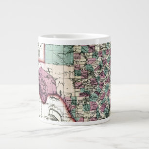 1866 Antiquarian Map of Texas by Schönberg & Co. Large Coffee Mug