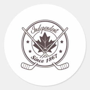 1867 To Forever – Canadian Independence - Retro Ca Classic Round Sticker