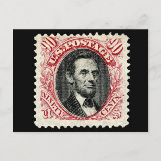 1869 Timbre Postage 90¢ Lincoln Carte postale