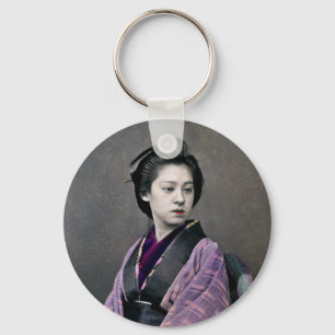 1870 Beautiful Japanese Woman Keychain