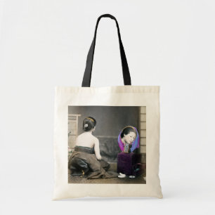 1870 Japanese Woman in Dressing Room Tote Bag