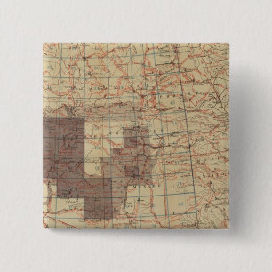 1876 Progress Map of The US Geographical Surveys 2 Inch Square Button