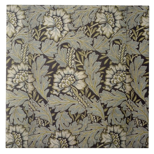 1876 Vintage William Morris  Anemone Tile (Front)