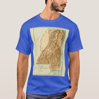 1878 Mississippi Relief Map 3D digitallyrendered T-Shirt