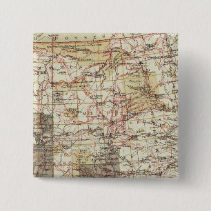 1878 Progress Map of The US Geographical Surveys 2 Inch Square Button