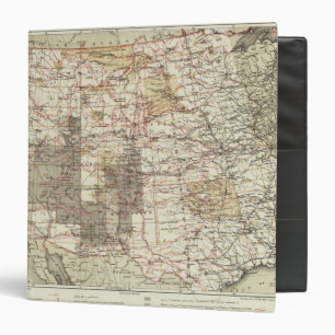 1878 Progress Map of The US Geographical Surveys Binder