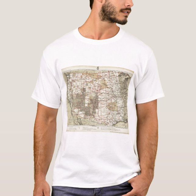 1878 Progress Map of The US Geographical Surveys T-Shirt (Front)