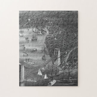 1879 puzzles vintages de carte de Brooklyn dans