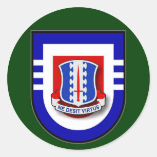 187th Infantry Regiment - 3d Battalion Flash Classic Round Sticker