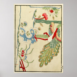 1880 Ancient Chinese Armour Pattern Art Poster